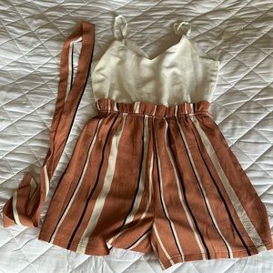 Women's White and Pink Playsuit-romper from kohls